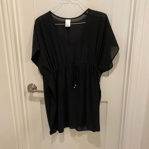 Women’s black swim suit cover up